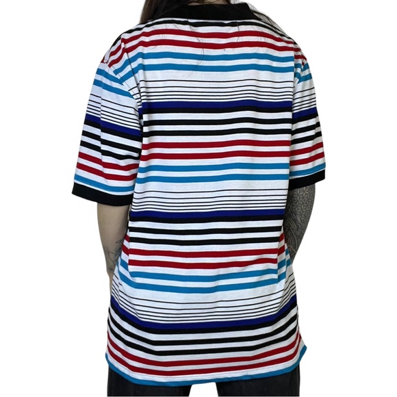 Brooklyn State Colorful Striped Shirt • Size Large/XL 🌈🖤 - Picture 4 of 6